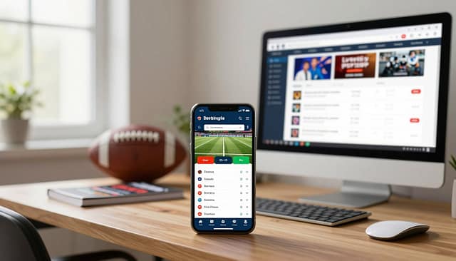 betting apps comparison on mobile and desktop screens